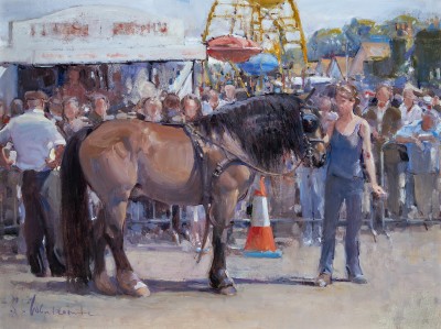 Susie Whitcombe, Hot dog stall, Wickham Horse Fair