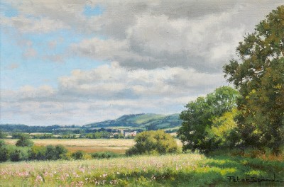 Peter Symonds , Amberly and the Downs from Bury, West Sussex