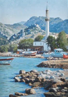 Peter Symonds , A village waterfront, near Marmaris, Turkey