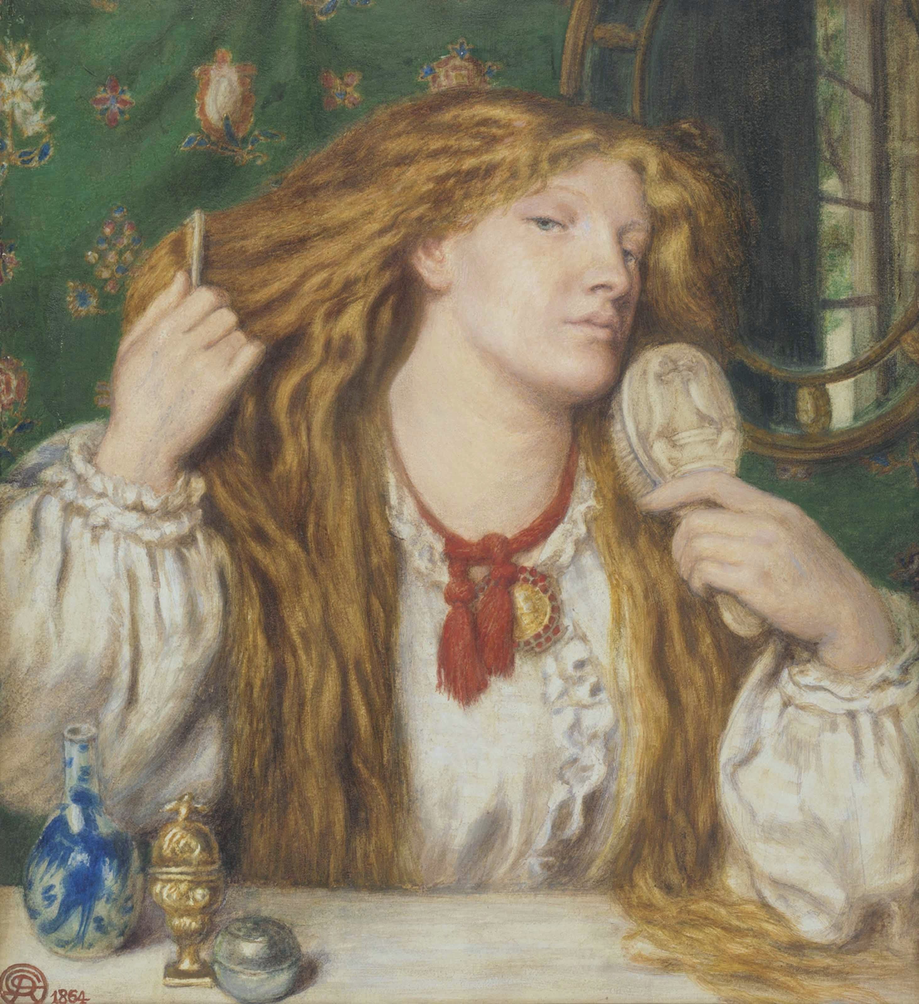 DANTE GABRIEL ROSSETTI, Woman brushing her Hair | Andrew DANTE GABRIEL ROSSETTI, Woman brushing her Hair | Andrew
