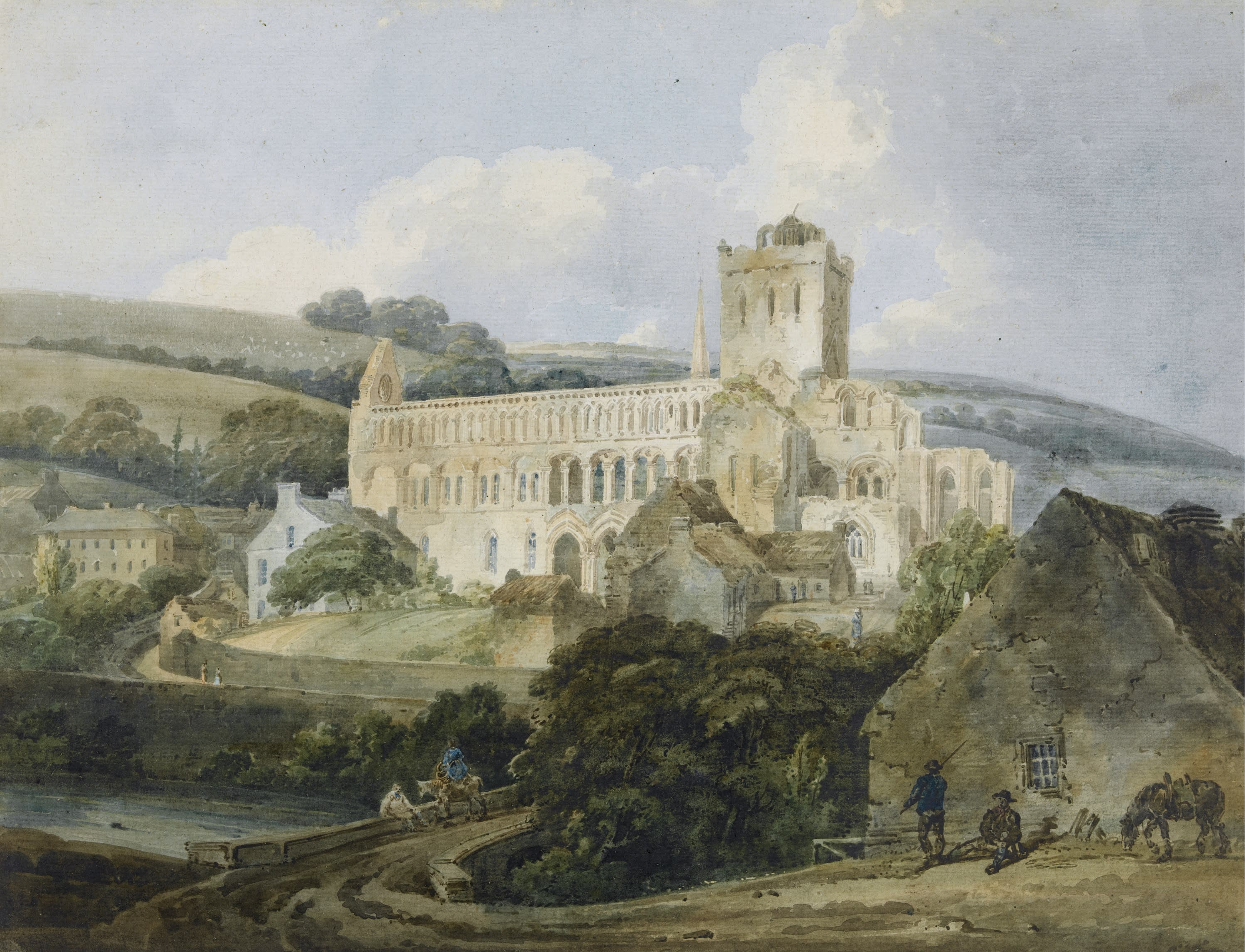 THOMAS GIRTIN, Jedburgh Abbey from the South East, c. 1800