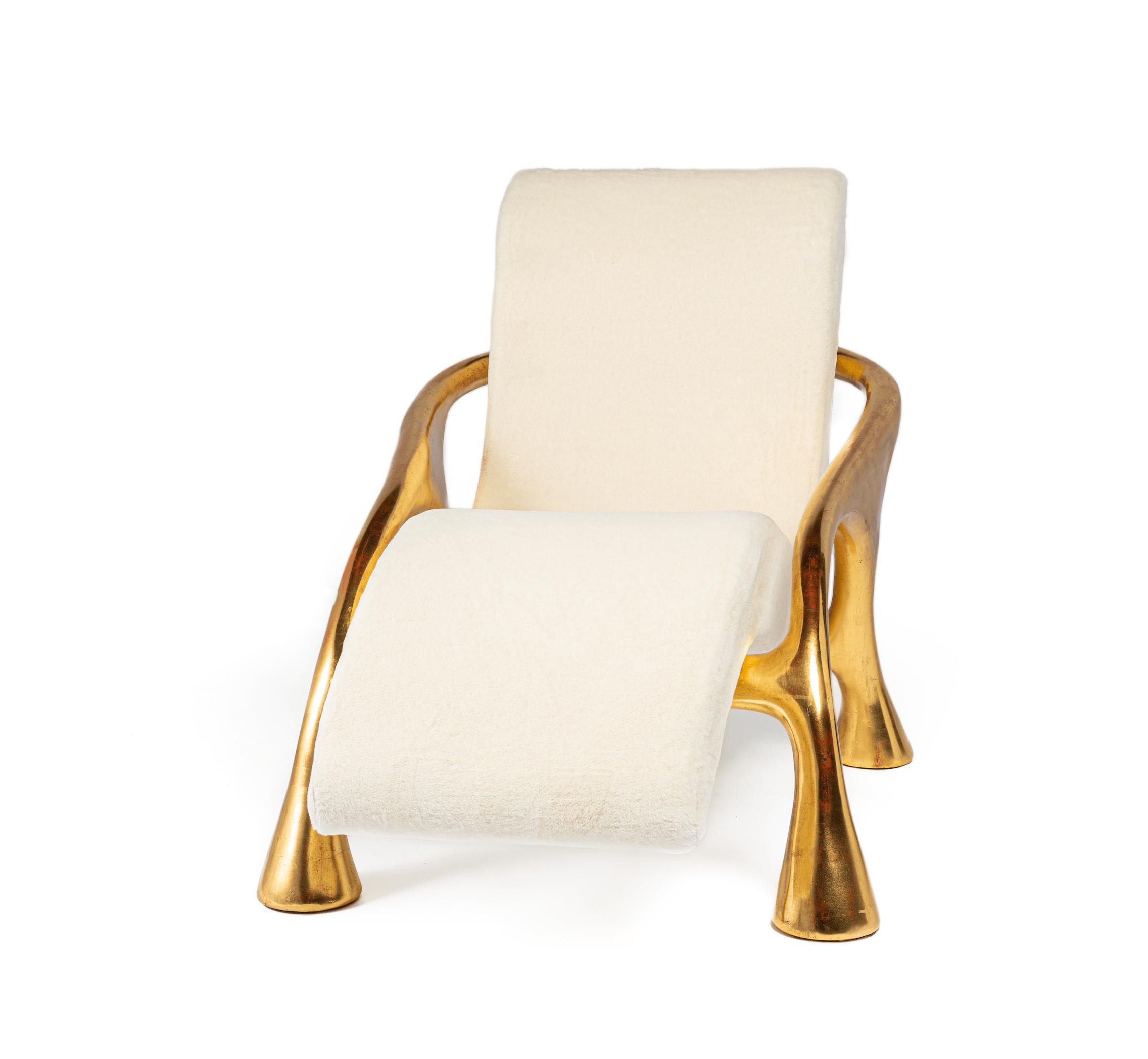 Yaka Gold Lounge Chair Twenty First Gallery