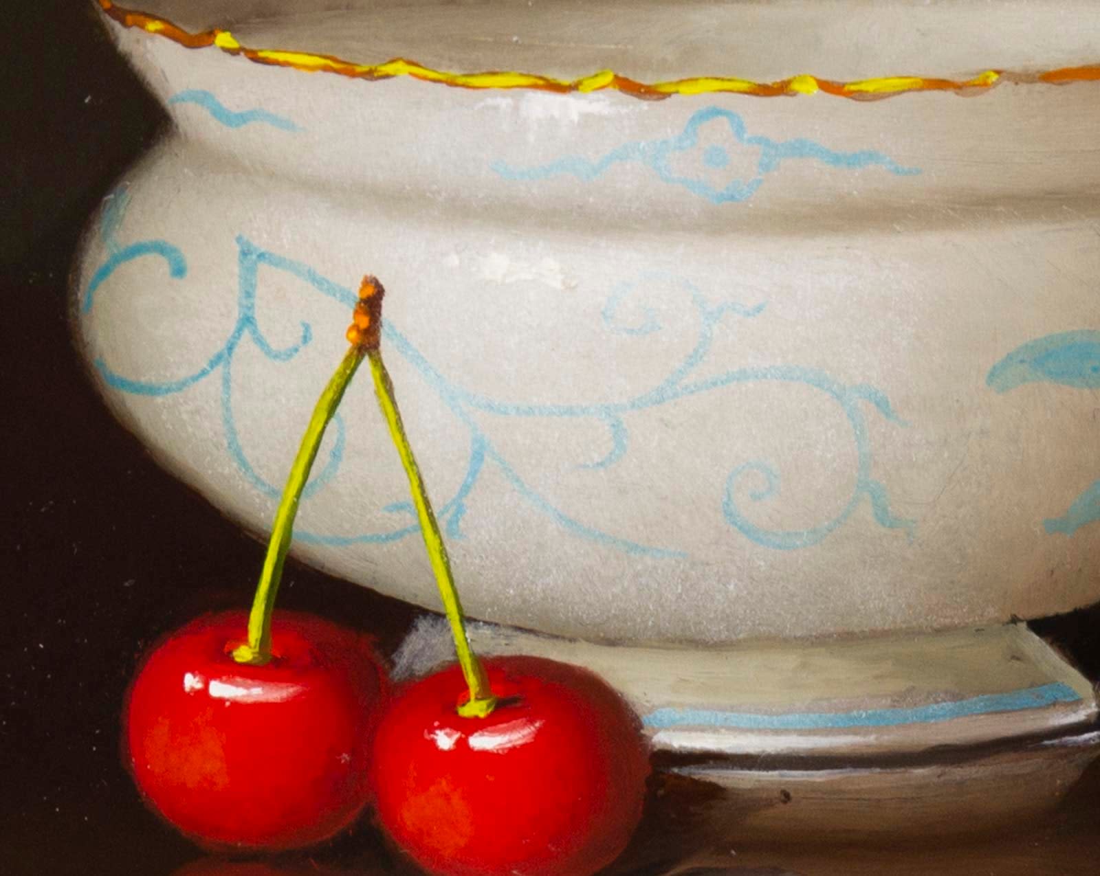 Cherries With Bowl