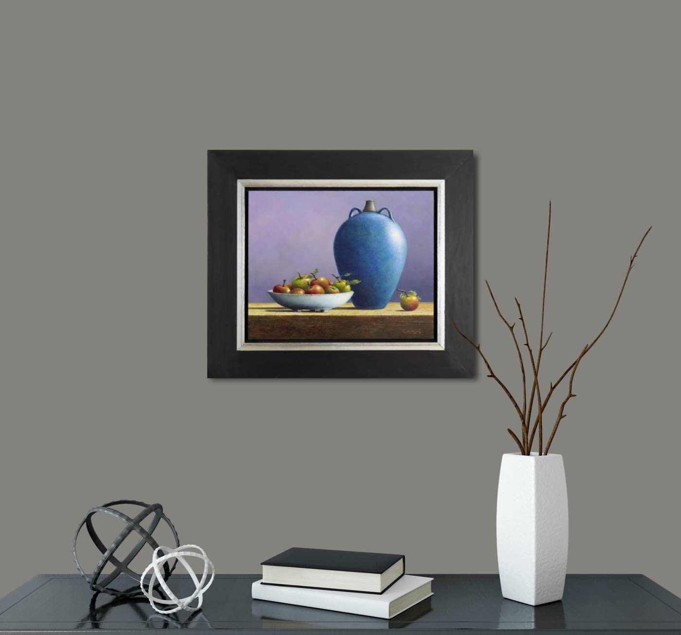 Blue Pot with Apples