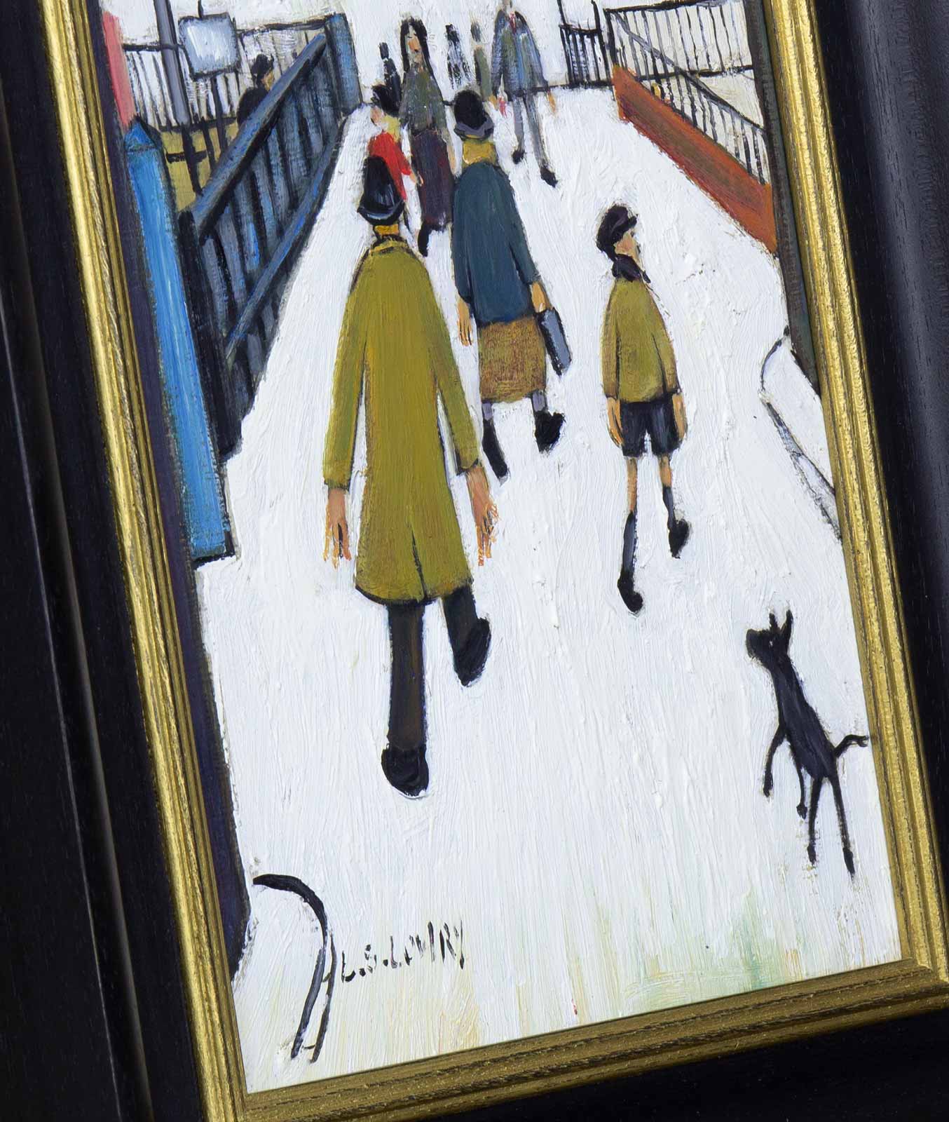 Crossing Over the Footbridge after L.S.Lowry