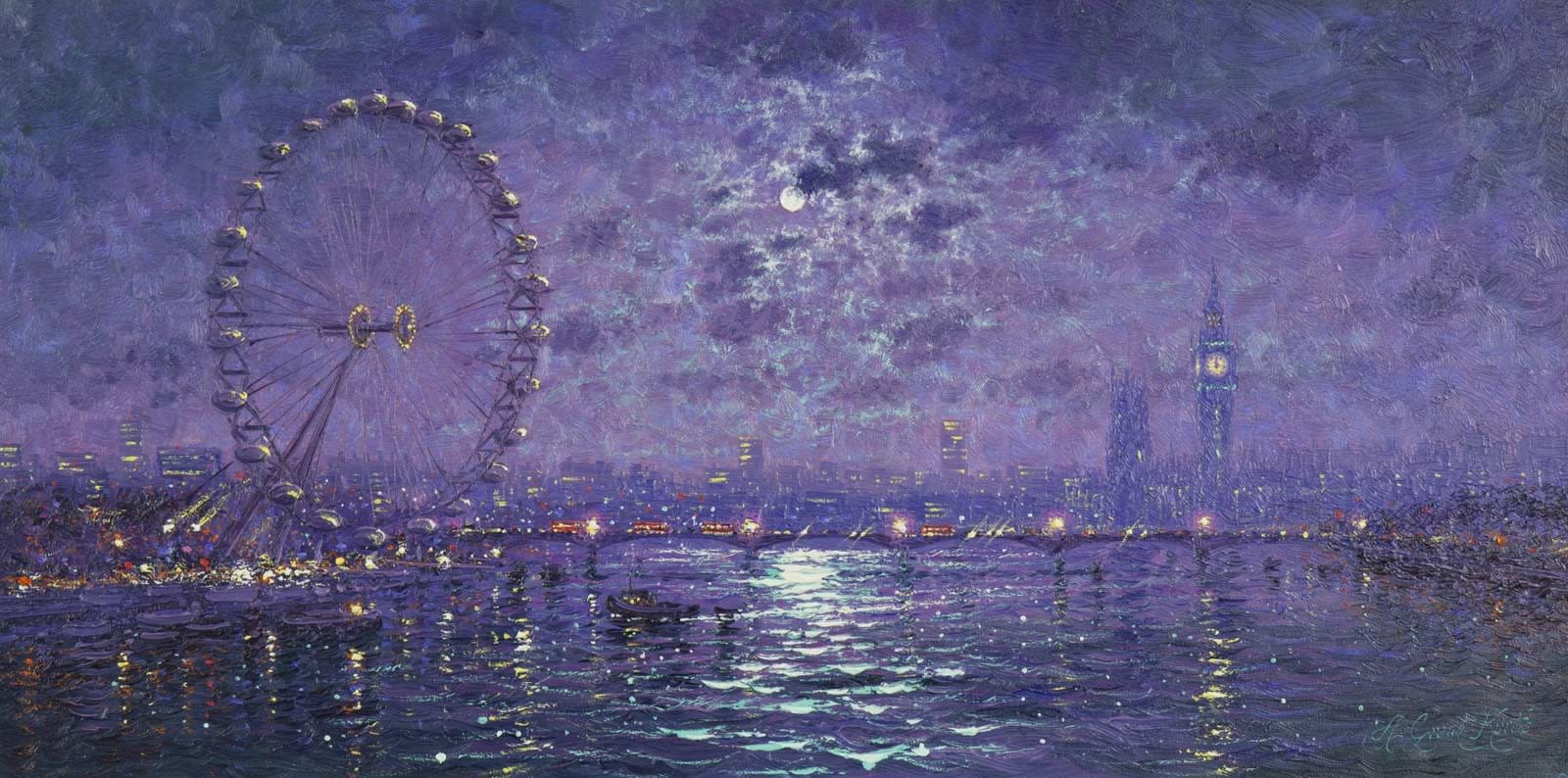 Moonlight Sparkle Across Thames