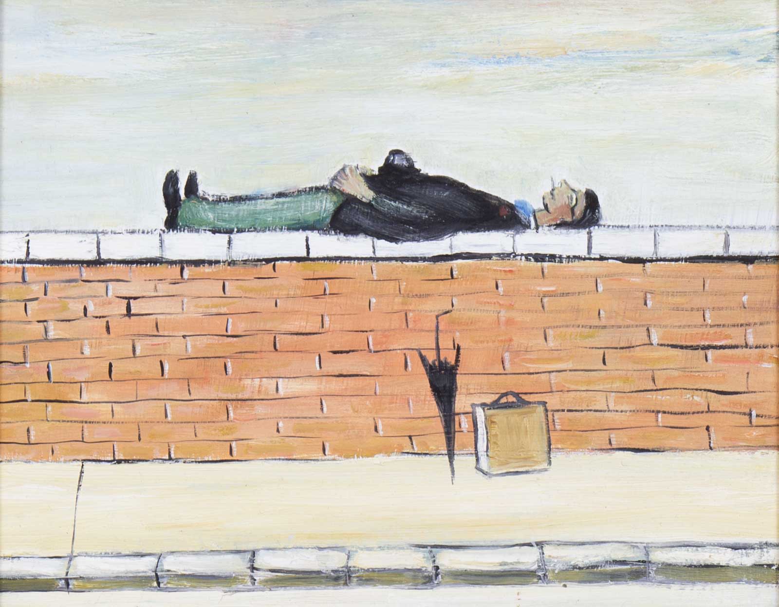 Man on Wall after L.S.Lowry