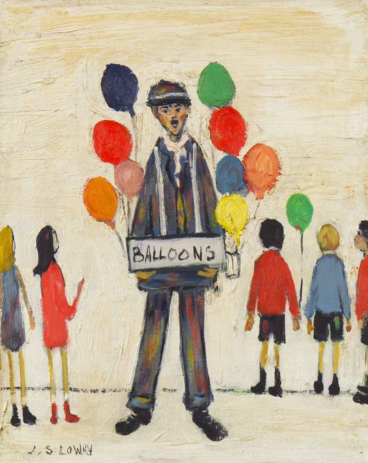 Balloon Seller after L.S.Lowry