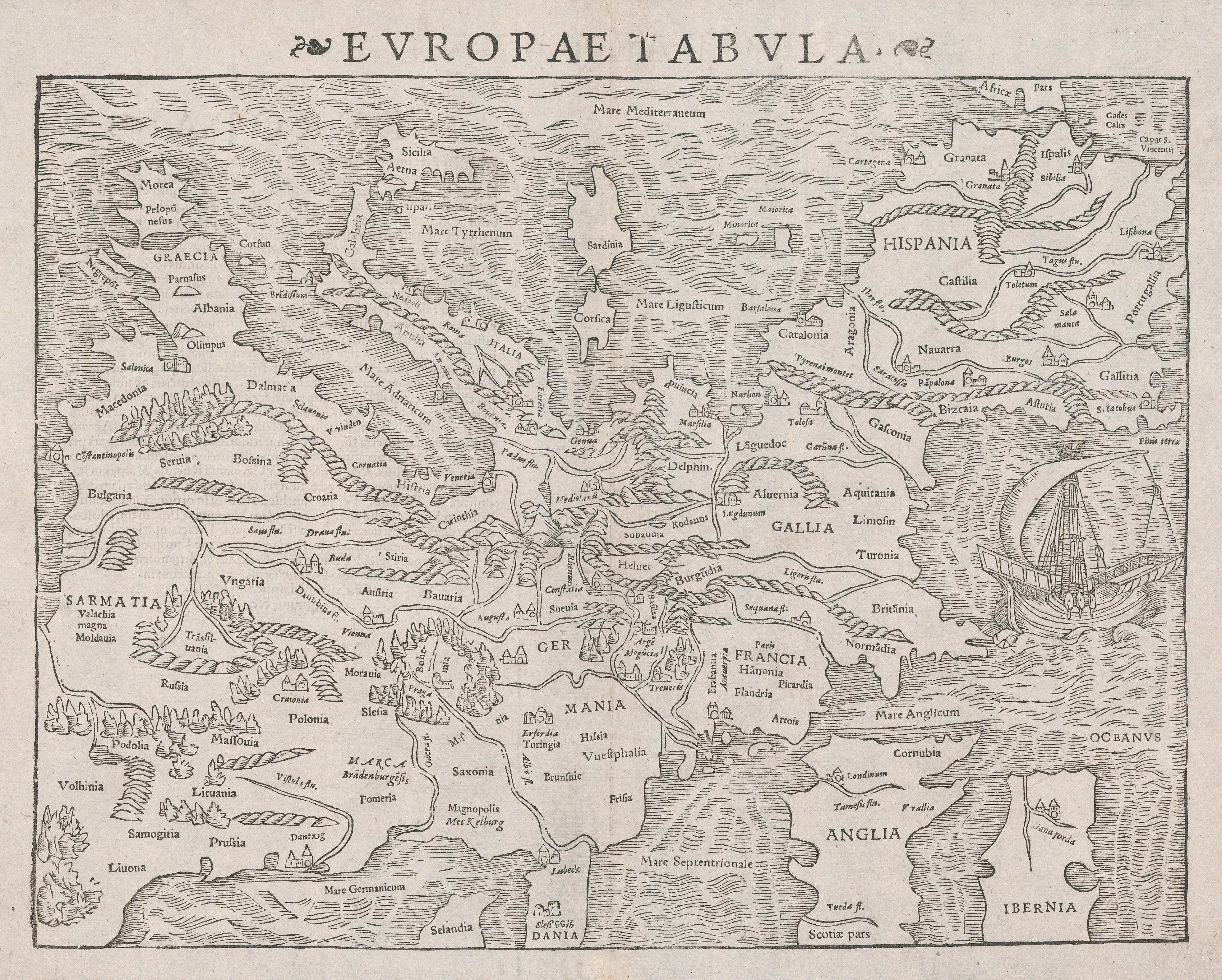 Sebastian Münster, Europe, 1572 | The Map House