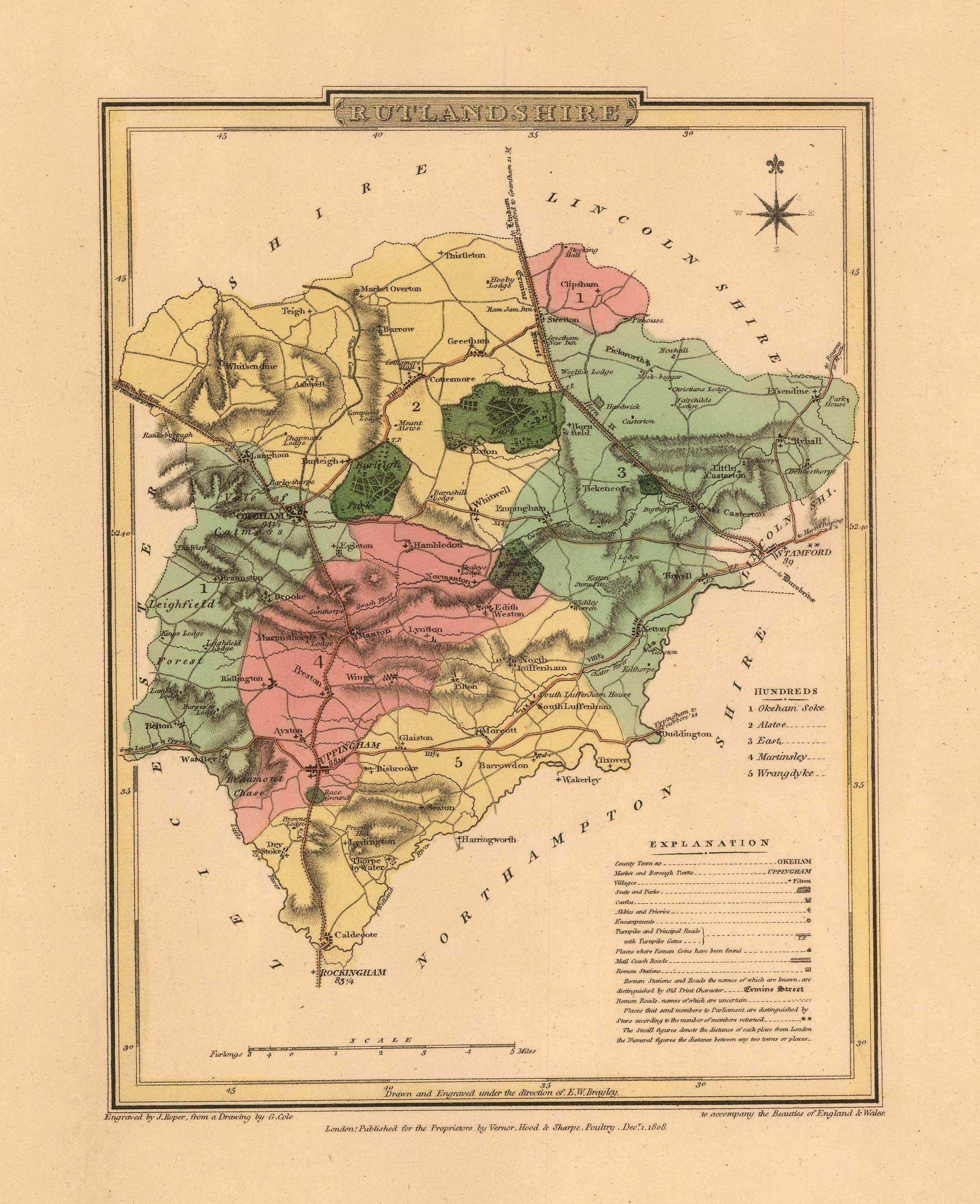 Cole & Roper, Rutlandshire, 1808 | The Map House