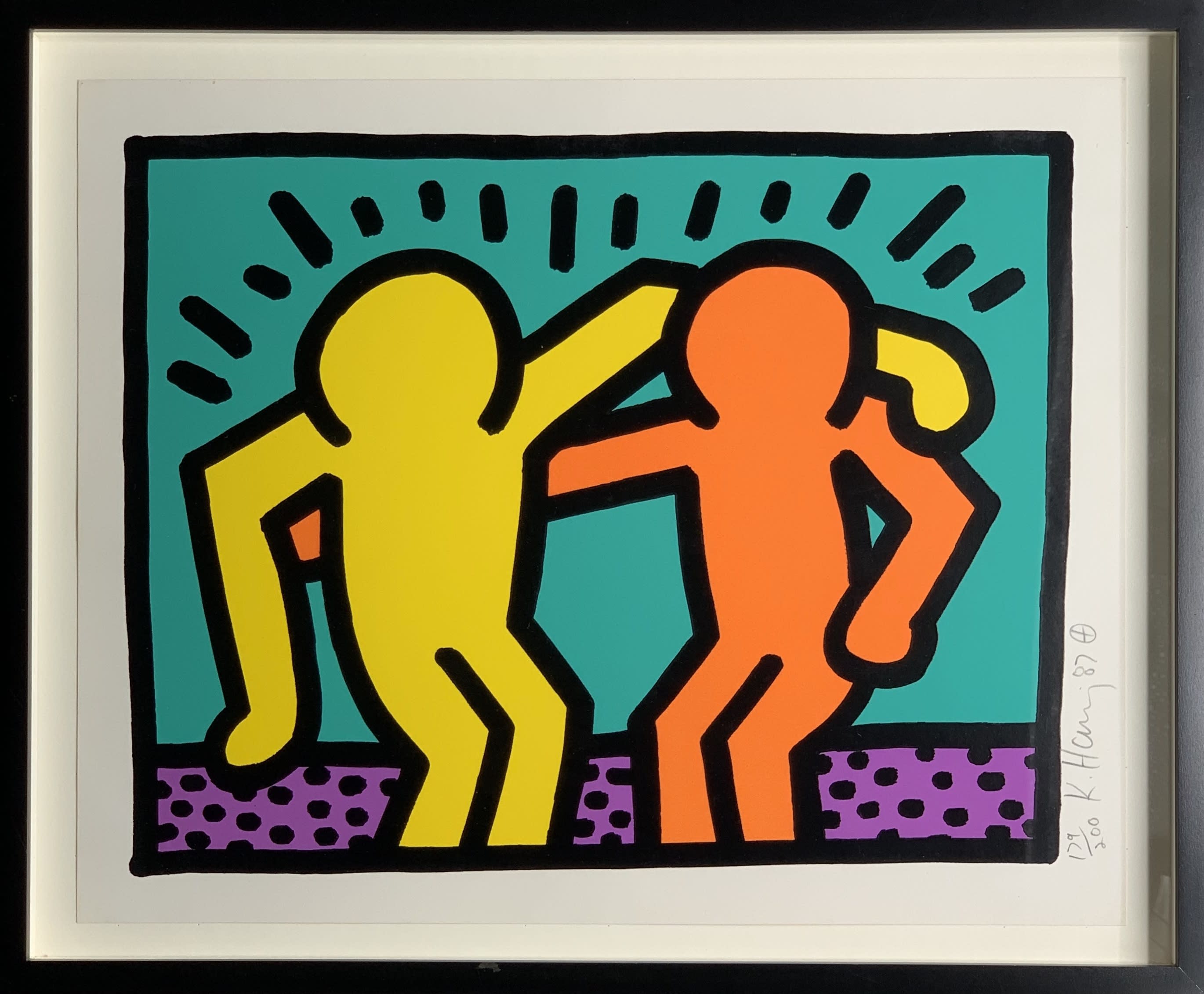Keith Haring, Best Buddies (from Pop Shop I), 1987 | Artificial Gallery