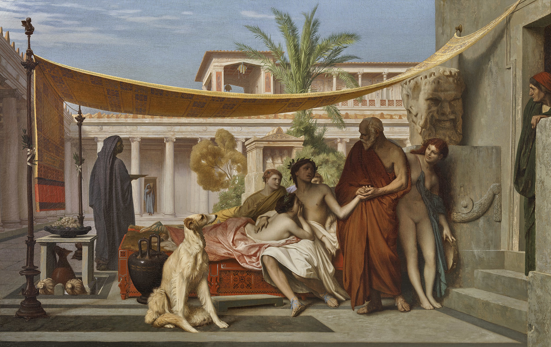 Jean-Léon Gérôme, SOCRATES SEEKING ALCIBIADES AT THE HOUSE OF ASPASIA ...