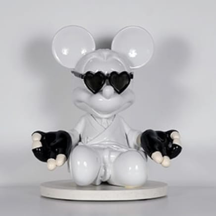 Meditation Mickey (White), 2022