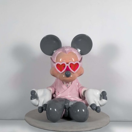Meditation Mickey Lagerfeld (Large Pink & Grey), 2022