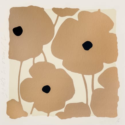 Three Poppies (Golds), 2020