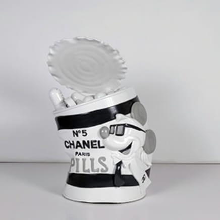 Mickey Lagerfeld Pill Can (White), 2022