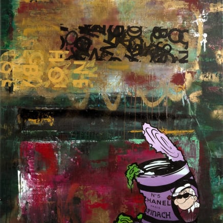 After Rothko, Spinach Green (Color Study with Popeye), 2021