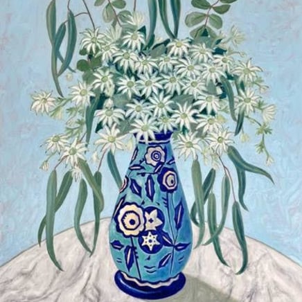 John Klein, Flannel Flowers in Art Deco Vase