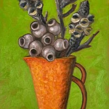 John Klein, Gumnuts and Banksia Pods in Crown Devon Jug