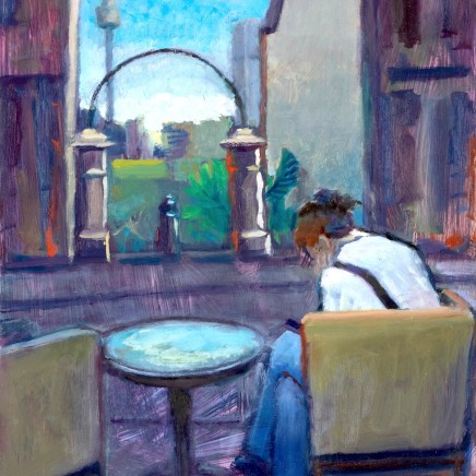 Sue MacLeod-Beere, Running Late, Butler's Stairs, Study, 2024