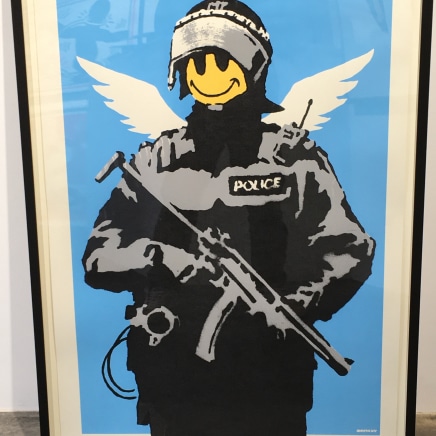 Banksy, Flying Copper (unsigned), 2003