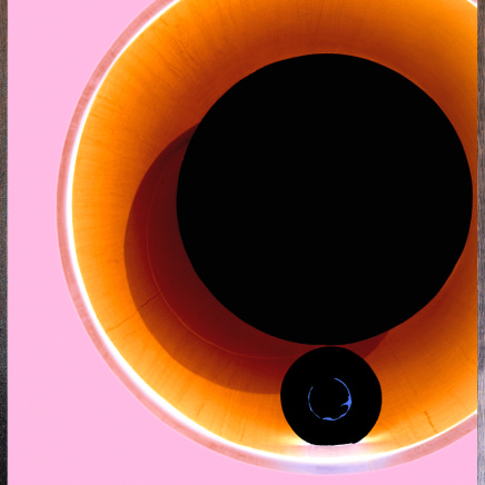 Ola Kolehmainen - Suprematism Nr.114 Black Circles and Orange Circle with Pink, 2020