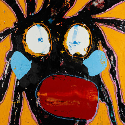 Jack Kabangu - Dark Face Painting (Cindy man), 2023-24