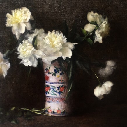 <span class="artist"><strong>Nneka Uzoigwe</strong></span>, <span class="title"><em>Peonies in Family Vase</em></span>