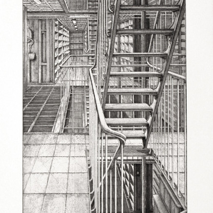 Érik Desmazières, Travée est-ouest, Le Magasin Central des Imprimés, planche 3, 2013