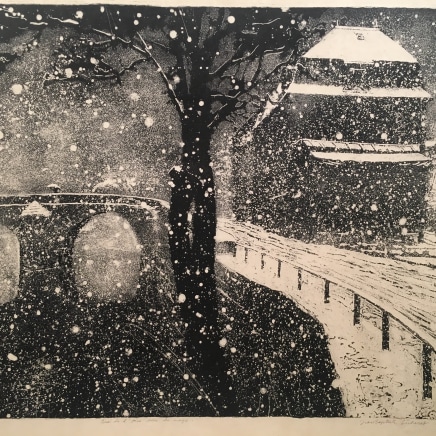 Jean-Baptiste Sécheret, Quai de l’Oise sous la neige, 2016