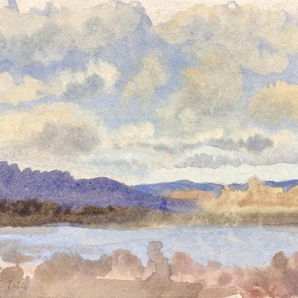 Charles-Élie Delprat, Depuis le train, la Seine près de Vermon, 2024