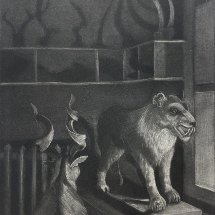 Judith Rothchild, Lionne et markhor, 2017-2018