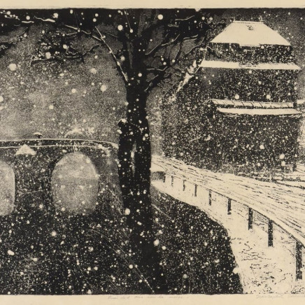 Jean-Baptiste Sécheret, Quai de l’Oise sous la neige, 2016