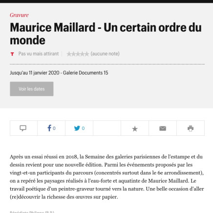 Maurice Maillard - Un certain ordre du monde