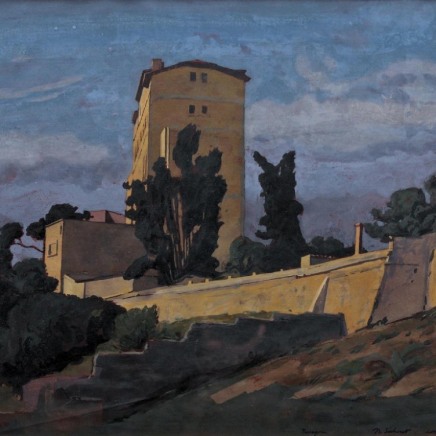 Tarragone, 2002-2005, aquarelle gouachée sur papier préparé, 45 x 59 cm