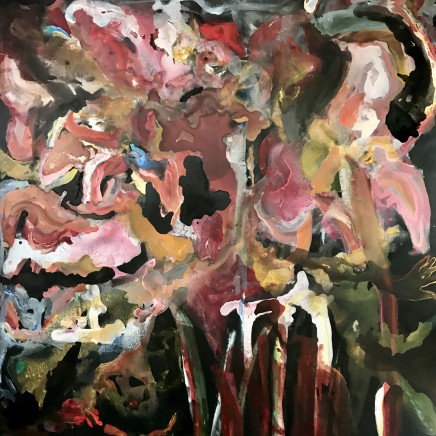 Cathy Hayes, Phoebe’s Hand ( after Rubens), 183 x 183cm, mixed media on canvas