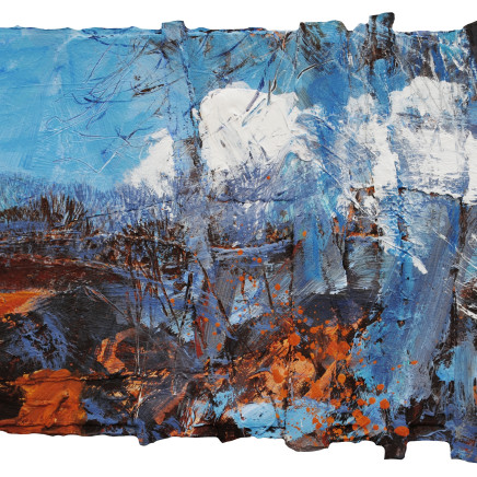 Winter, Blue at Evening, Mixed media 38 x 48cm/ 15 x 18.75 in