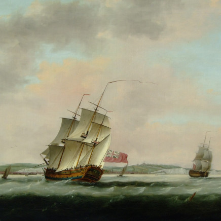 Thomas Luny - Shipping off Dover