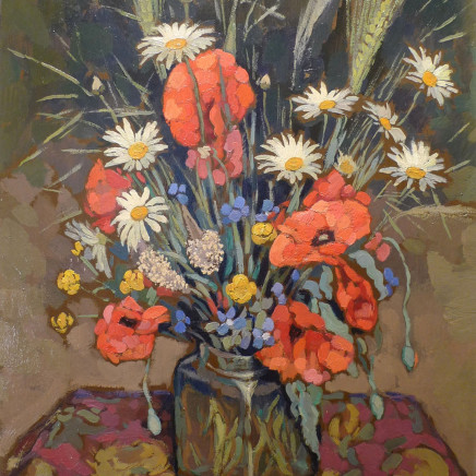 Jacques Martin Ferrieres - Poppies and mixed flowers