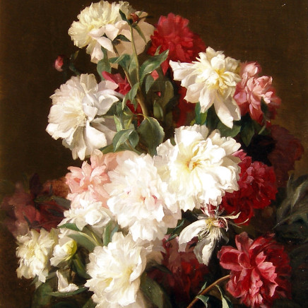 Jean Benner - A pair of flower paintings: I: Study of Roses