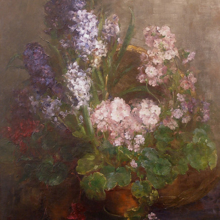 Johanna Von Destouches - Hyacinths and Primulas