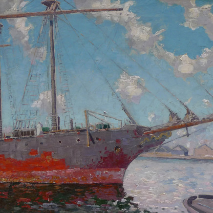 Norman Lloyd - Study of a sailing boat, Moshulu