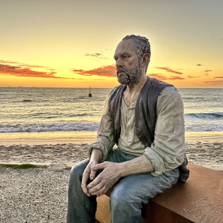 Seated Man on Cottesloe Beach (March 2024)