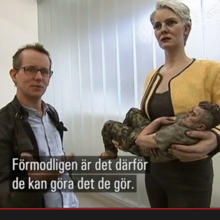 SVT News - Sweden, National TV news: Sean Henry talking at Galleri Andersson Sandstrom, Stockholm, 2014
