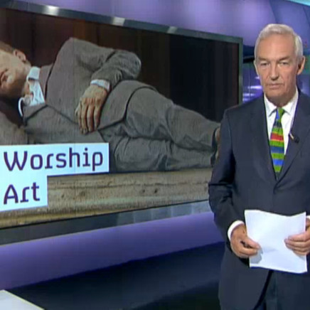 Channel 4 News, Sean Henry's 'Conflux' at Salisbury Cathedral, 2011