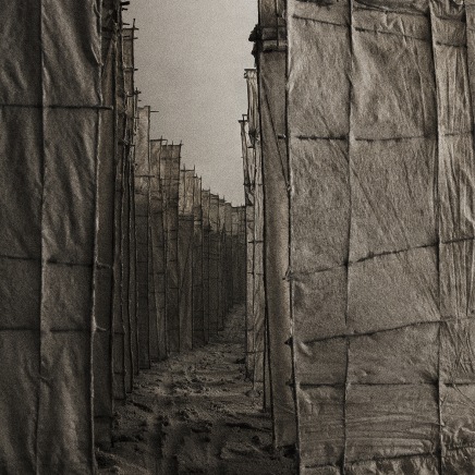 Édith Dufaux, Couloir de paravents, 2015