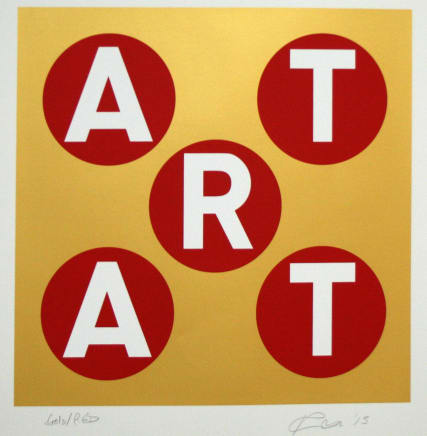 Robert Indiana, ART, Gold/Red, 2013