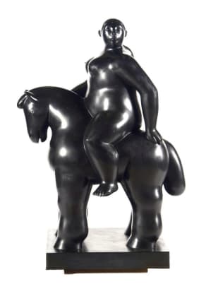 Fernando Botero, Mujer A Caballo Mirando De Lado