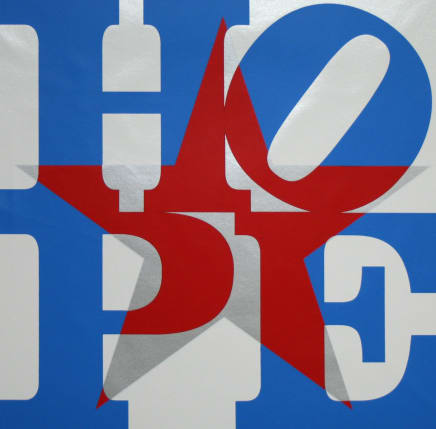 Robert Indiana, Star of HOPE (Blue/Red/White/Silver), 2013