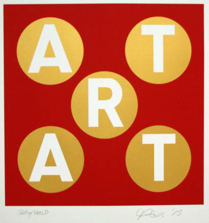 Robert Indiana, ART, Red/Gold, 2013